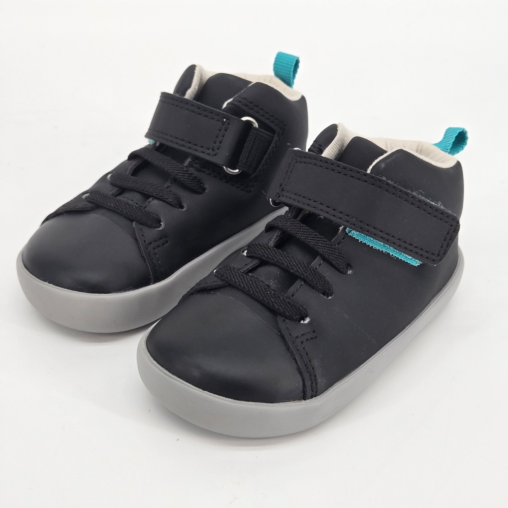 Ten Little Everyday High Top Toddler Barefoot Shoes Black Gray Size 7 Worn Once